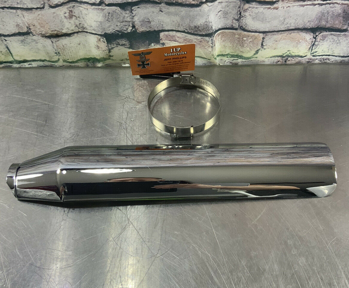 HARLEY DAVIDSON HEAT SHIELD MUFFLER COVER #65463-00’TAKE OFF’ DYNA CHROME [T84] - Fresh Stock Dated February 2026