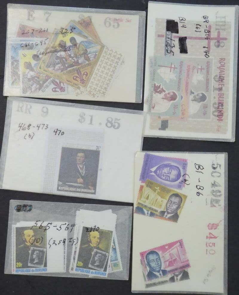 EDW1949SELL : BURUNDI Nice collection of ALL VF MNH CPLT SETS 1-3 of @. Cat 0 - Fresh Stock Dated January 2026
