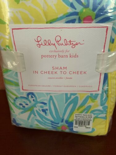 2pc Pottery Barn Kids Lilly Pulitzer COMFORTER  EURO Sham in Cheek To Cheek - Fresh Stock Dated December 2025
