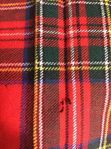 Vintage 80s Tartan Plaid Pleated Scottish Wool Skirt - Fresh Stock Dated February 2026