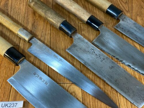 Japanese Chef's Kitchen Knife Set 5 Piece NAKIRI YANAGIBA SANTOKU Japan UK237 - Fresh Stock Dated December 2025