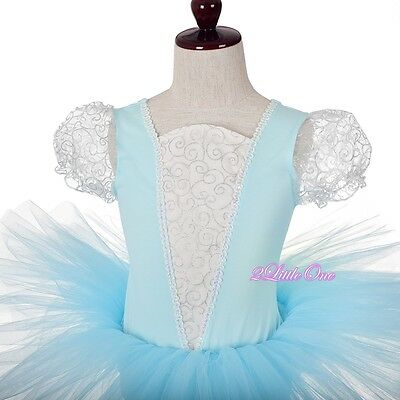 Princess Cinderella Ballet Tutu Dance Costume Leotard Fairy Dress Blue 3T-8 #062 - Fresh Stock Dated December 2025