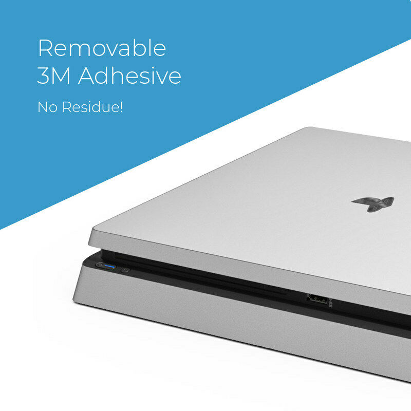 Sony PS4 Slim Console Skin Kit - Solid White - Sticker Decal - Fresh Stock Dated February 2026