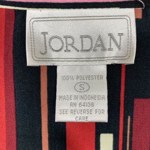 Vintage 90s Jordan Women's Blouse Top Abstract Long Sleeve Size Small - Fresh Stock Dated February 2026