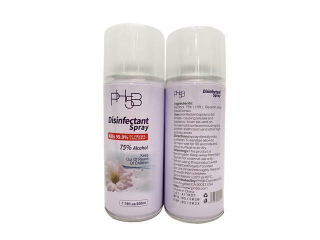 2 PACK -- PH5B 75% Alcohol Disinfectant Spray 200ml *NEW* - Fresh Stock Dated December 2025