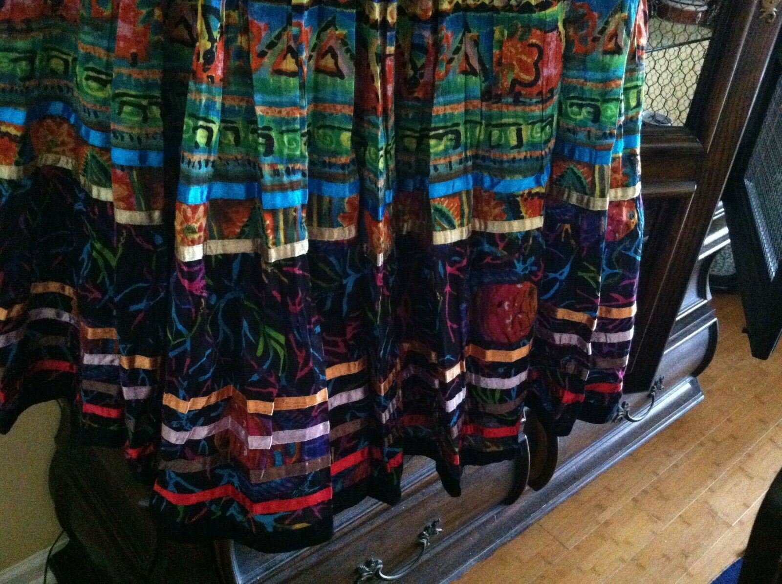 Travelsmith Colorful Ribbon Tiered Boho Flounced Festive Maxi Skirt  M  NWOT - Fresh Stock Dated February 2026