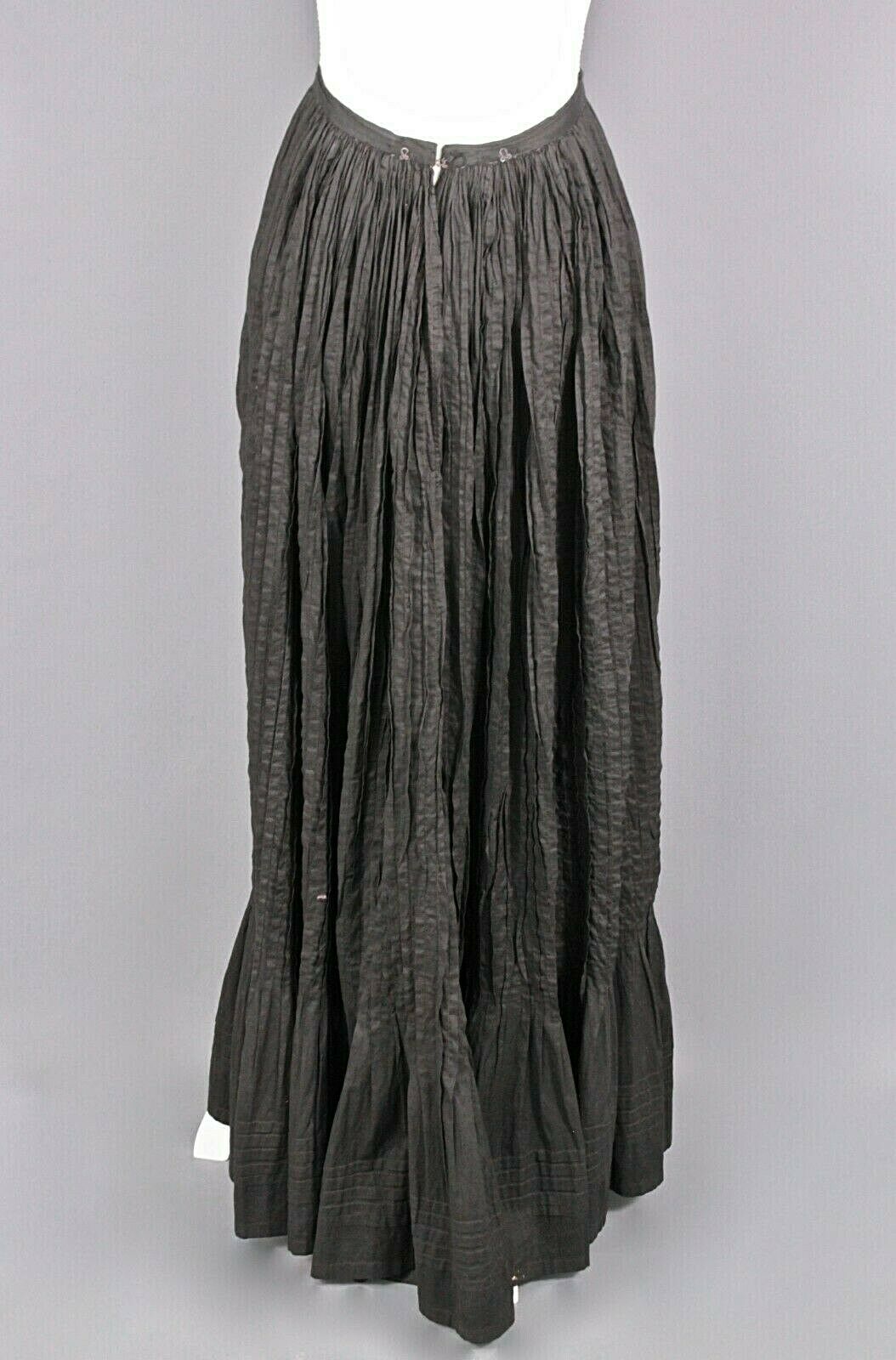 VTG Women's Antique Edwardian Early 1900s Black Striped Skirt Sz S - Fresh Stock Dated February 2026