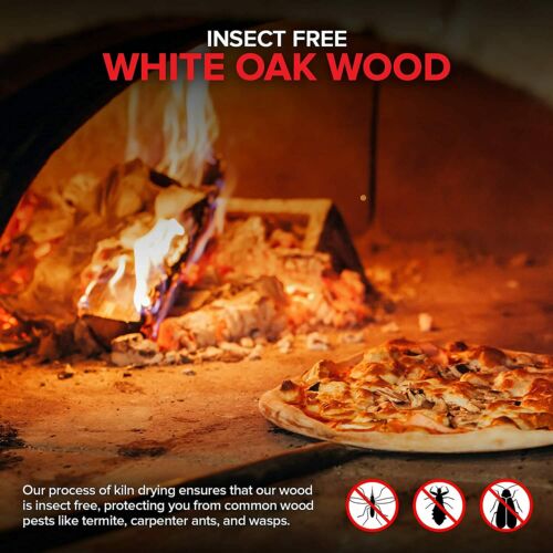 Stock Your Home Kiln Dried Wood Cooking Logs - Oak - 30 Lbs - Fresh Stock Dated December 2025