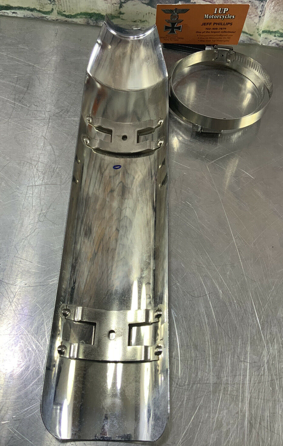 HARLEY DAVIDSON HEAT SHIELD MUFFLER COVER #65463-00’TAKE OFF’ DYNA CHROME [T84] - Fresh Stock Dated February 2026