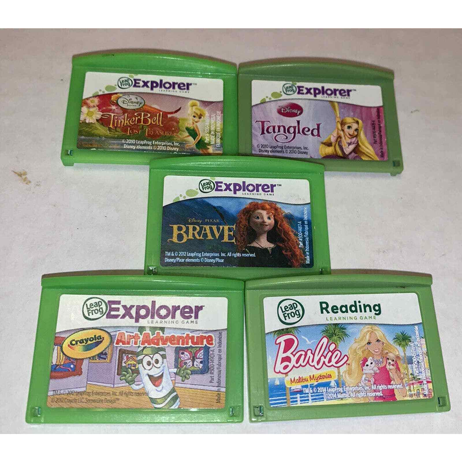 Leapster GS Hello Kitty Carrying Case w/ 5 Game Cartridges Barbie Disney Girls - Fresh Stock Dated February 2026
