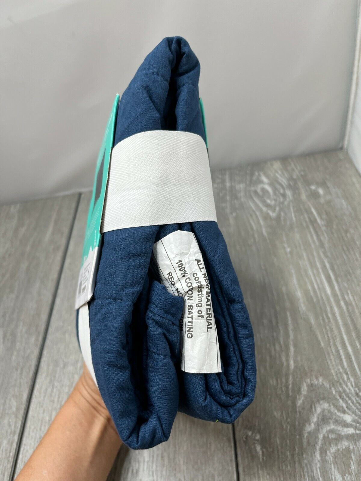 Pillowfort Box Stitch Microfiber Sham, Blue Standard Size 20x26 - Fresh Stock Dated February 2026