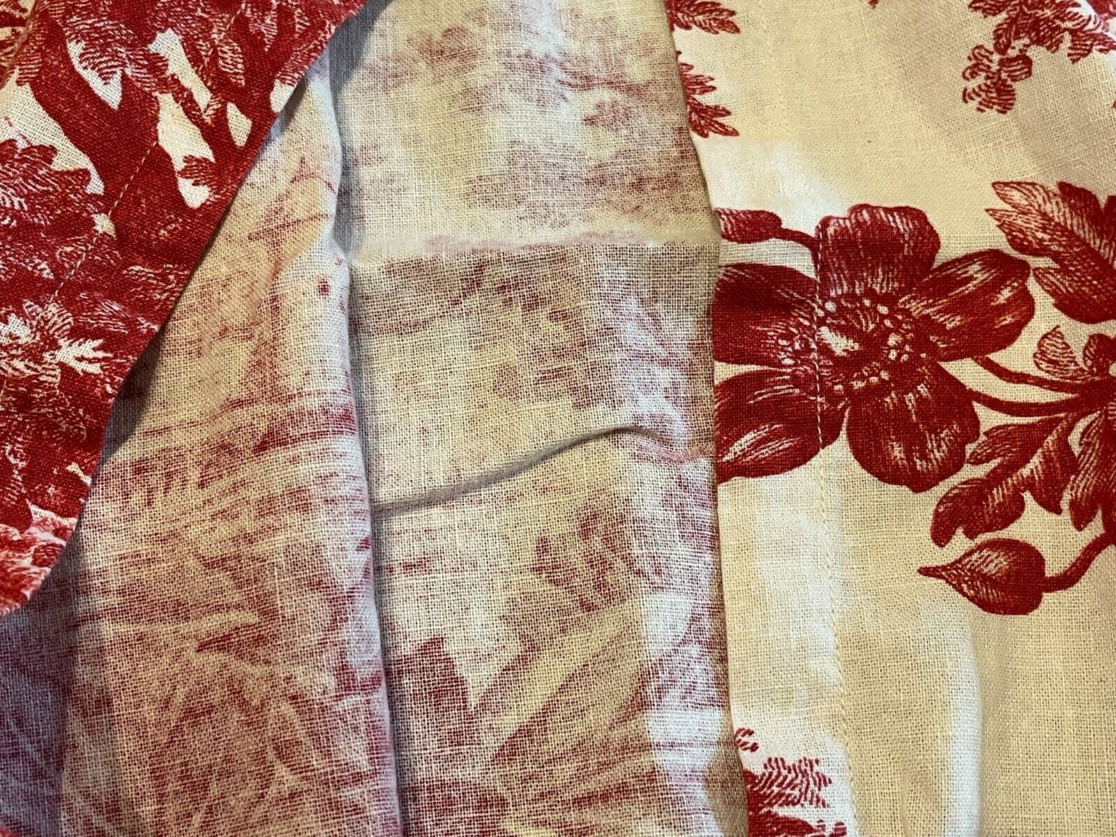 Pottery Barn Pillow Euro Sham Matine Red Toile Cotton Linen Blend French Bedding - Fresh Stock Dated February 2026