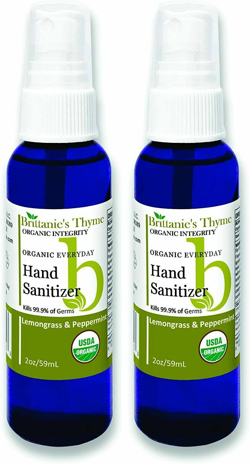 Brittanie's Thymes Organic Hand Sanitizer Spray 2oz - SAME DAY SHIPPING - Fresh Stock Dated February 2026