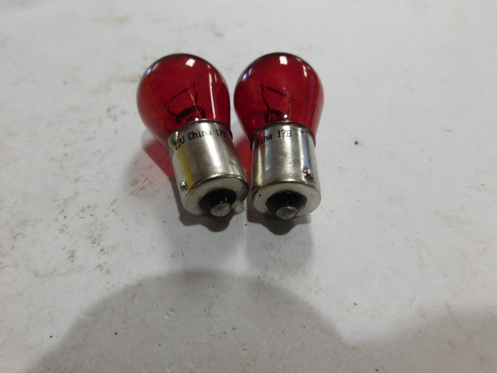 2/ RED 1156 SINGLE FILAMENT BULBS TURN SIGNAL HARLEY DAVIDSON CUSTOM CHOPPER - Fresh Stock Dated February 2026