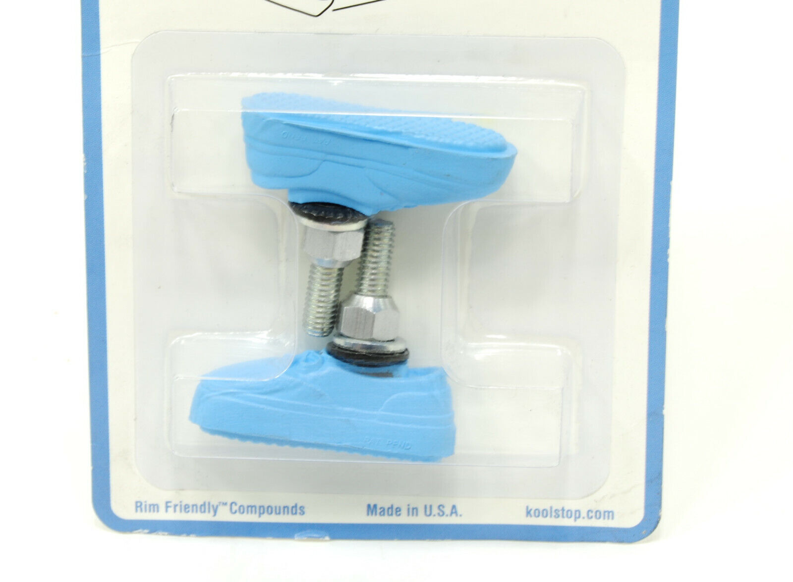 Kool Stop bicycle bike Vans BMX THREADED brake pads BABY BLUE *MADE IN USA* - Fresh Stock Dated February 2026