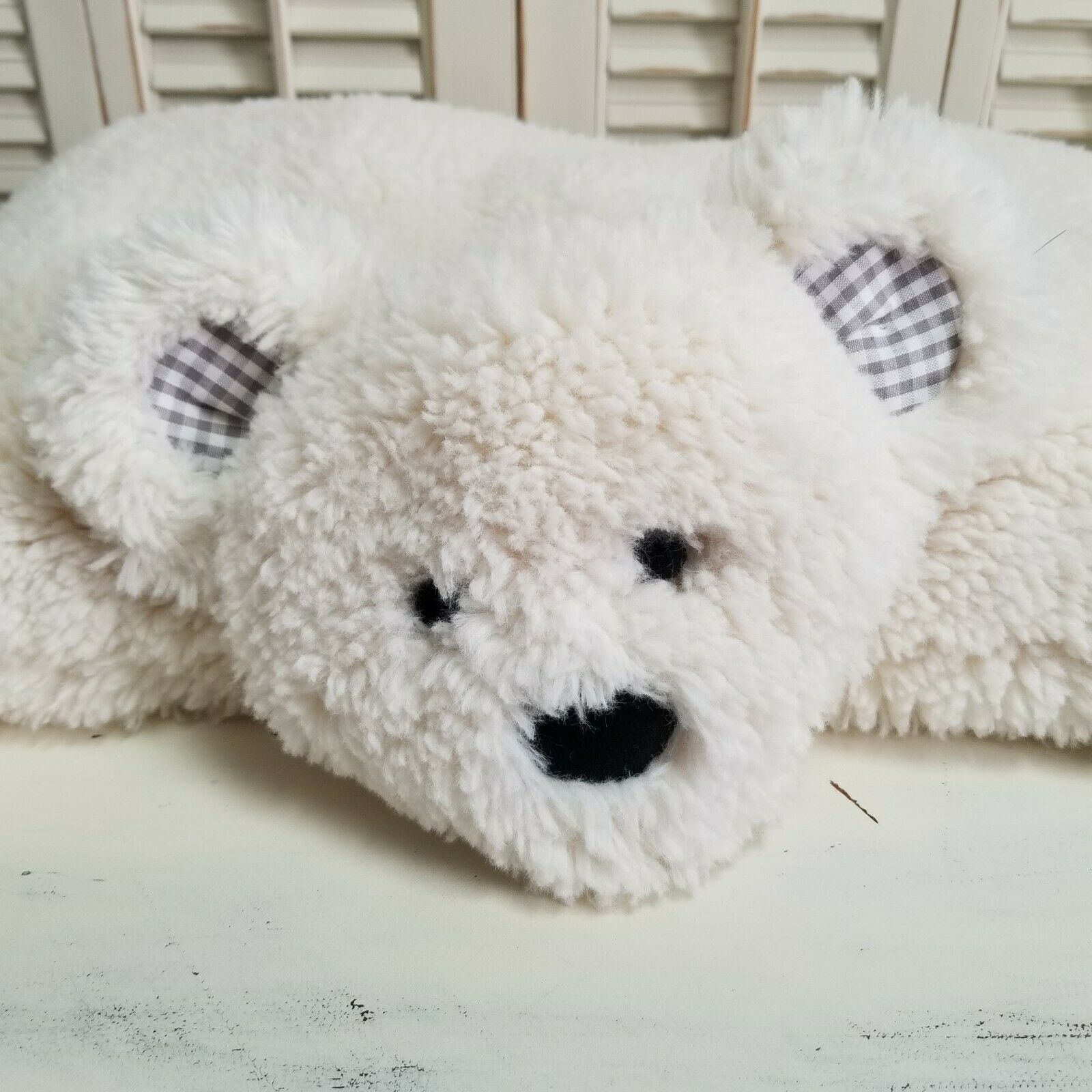 Pottery Barn Kids Sherpa Cream Bear Pillow Pet Plush Sleepover - Fresh Stock Dated December 2025
