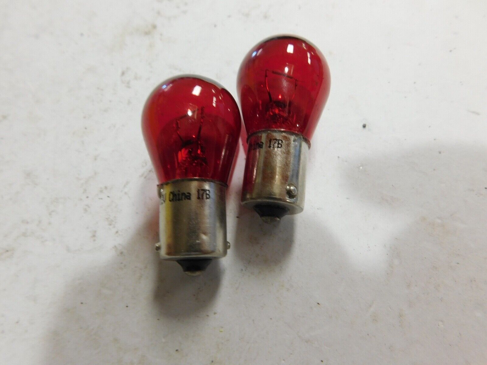 2/ RED 1156 SINGLE FILAMENT BULBS TURN SIGNAL HARLEY DAVIDSON CUSTOM CHOPPER - Fresh Stock Dated February 2026