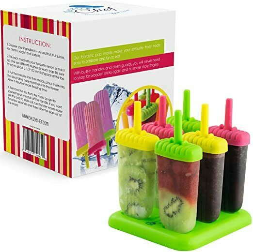 Popsicle Molds Set - 6 Pack Popsicle Mold Ice Popsicle Molds BPA Free Mold - Fresh Stock Dated February 2026