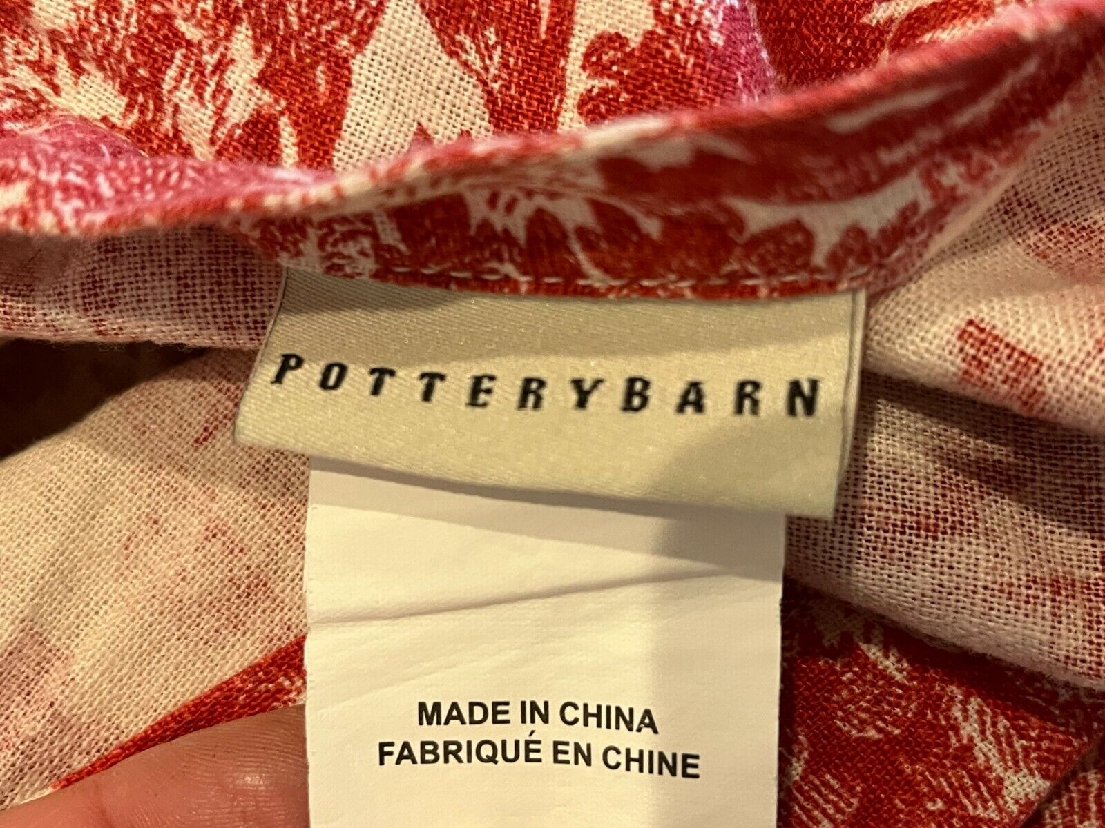 Pottery Barn Pillow Euro Sham Matine Red Toile Cotton Linen Blend French Bedding - Fresh Stock Dated February 2026
