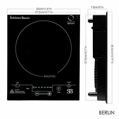 Berlin 1800W Induction Cooktop Built-In or Portable Single Induction Burner - Fresh Stock Dated December 2025