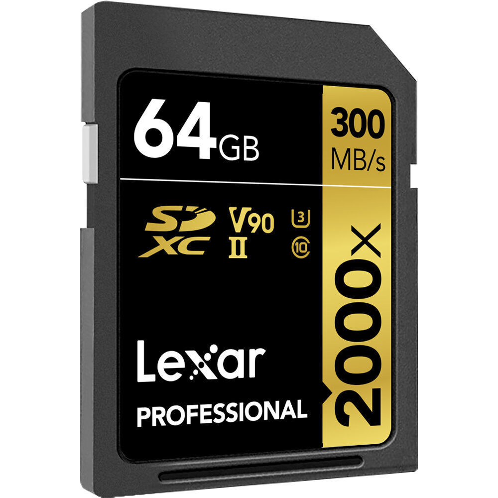 Lexar 64GB Professional 2000x UHS-II SDXC Memory Card (2-Pack) - Fresh Stock Dated February 2026