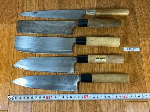Japanese Chef's Kitchen Knife Set 5 Piece NAKIRI YANAGIBA SANTOKU Japan UK237 - Fresh Stock Dated December 2025