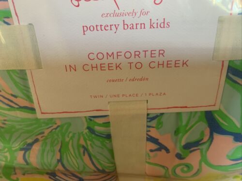 2pc Pottery Barn Kids Lilly Pulitzer COMFORTER  EURO Sham in Cheek To Cheek - Fresh Stock Dated December 2025