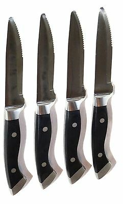 4 Longhorn Steakhouse Steak Knives (No Logo, Rounded Tip) - Fresh Stock Dated December 2025