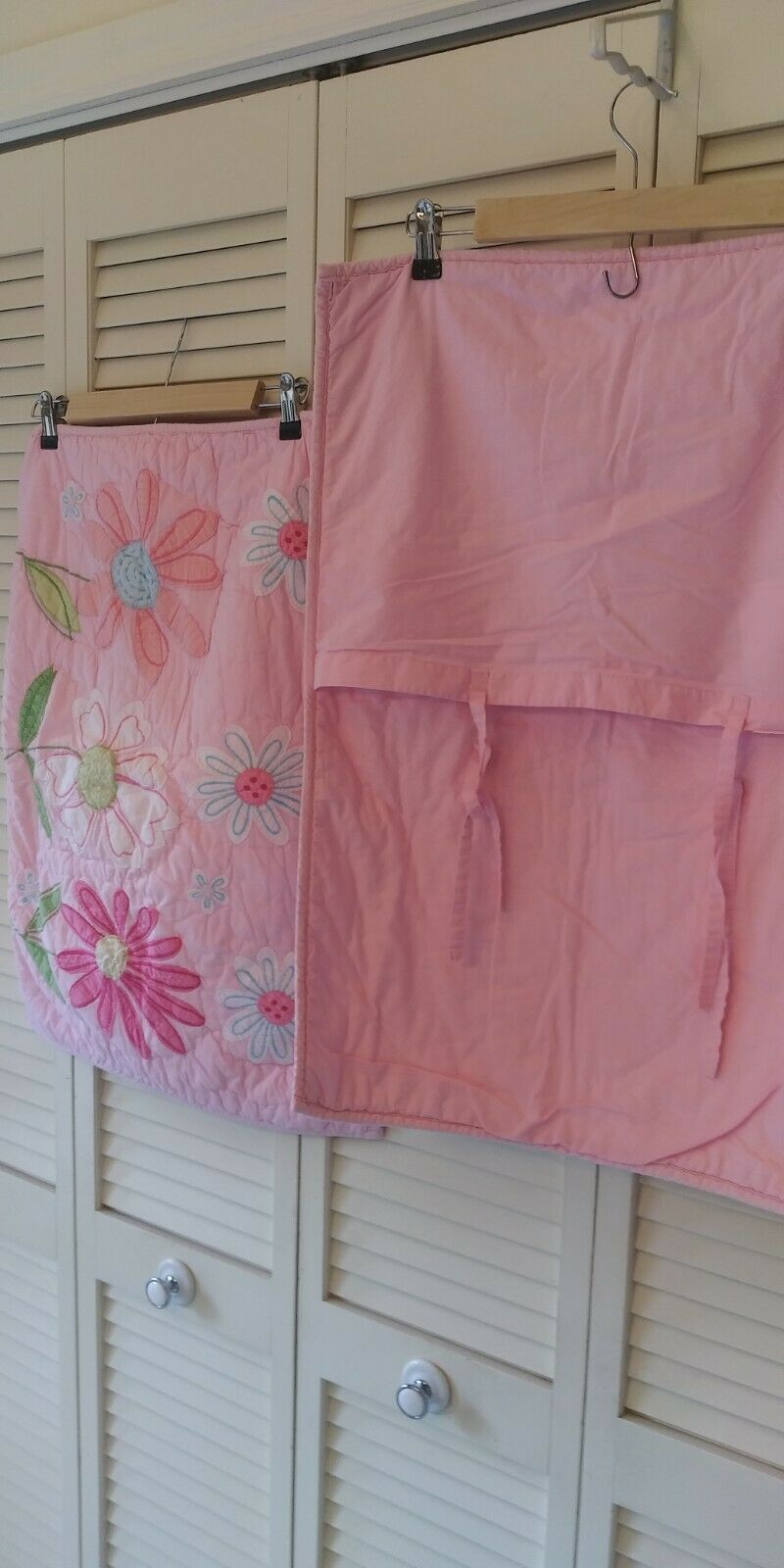 2 Pottery Barn Kids Pink Daisy Quilted Pillow Sham Covers - Fresh Stock Dated December 2025