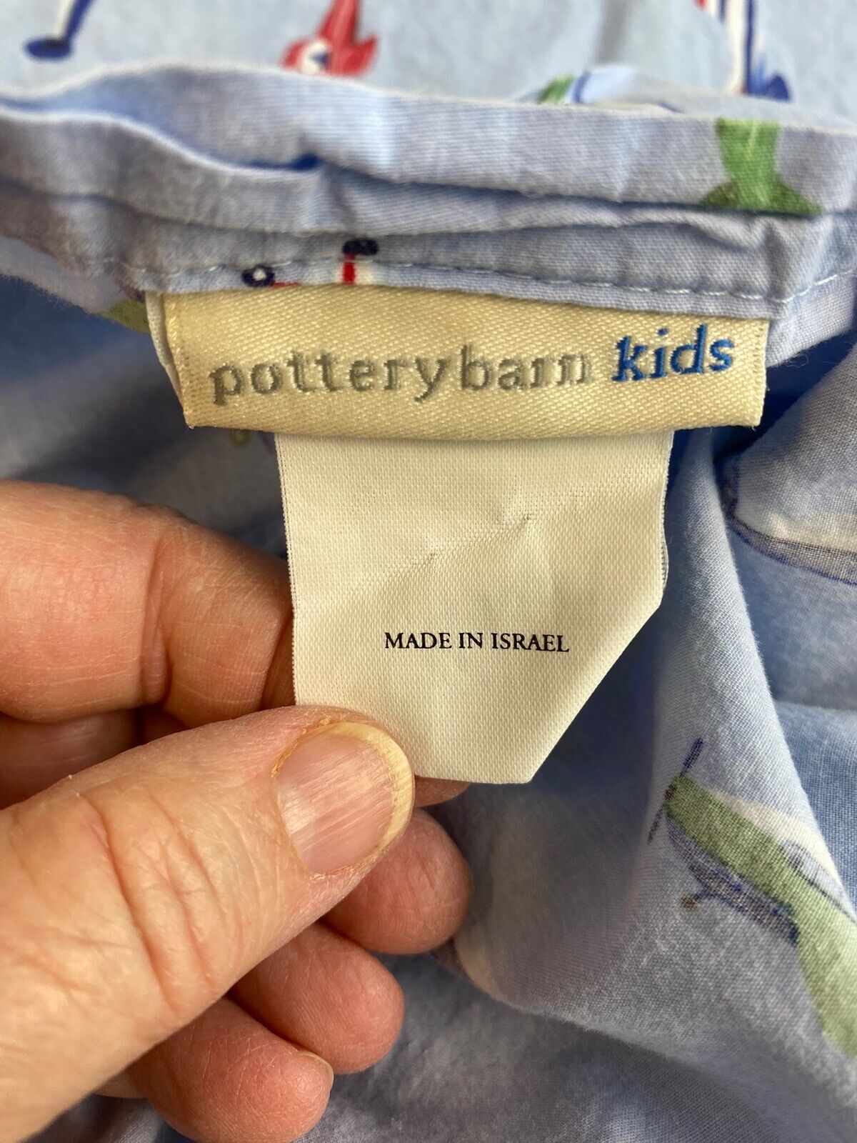 Pottery Barn Kids Pillow Shams (2) Standard Size Cotton Multicolor Airplanes - Fresh Stock Dated February 2026