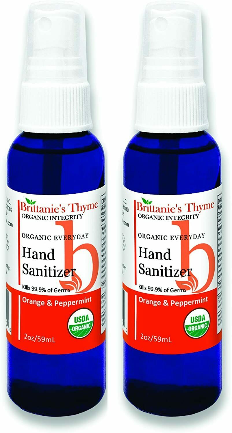 Brittanie's Thymes Organic Hand Sanitizer Spray 2oz - SAME DAY SHIPPING - Fresh Stock Dated February 2026