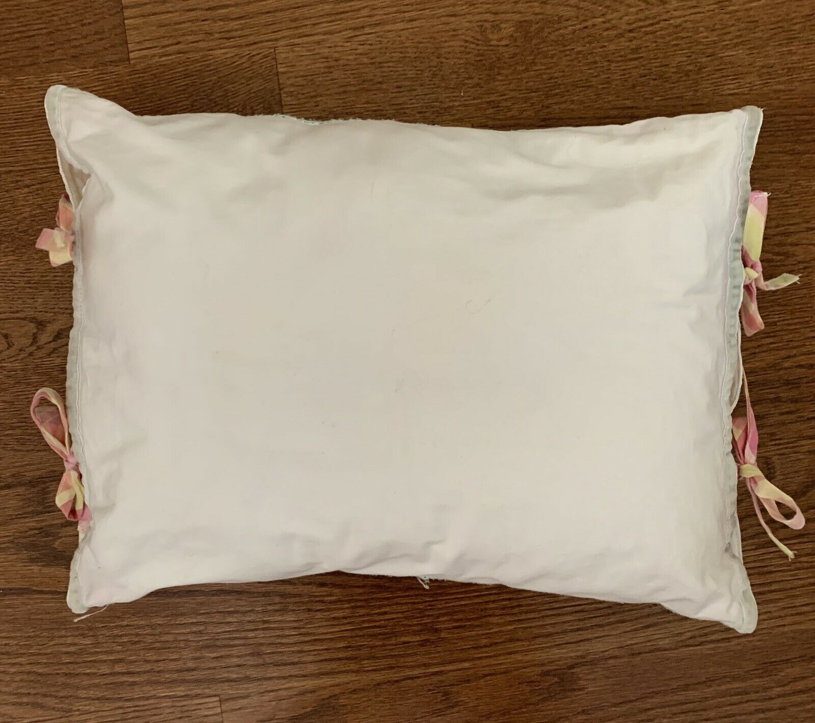 POTTERY BARN KIDS Smocked Embroidered White Multicolor Flower Pillow & Insert - Fresh Stock Dated December 2025