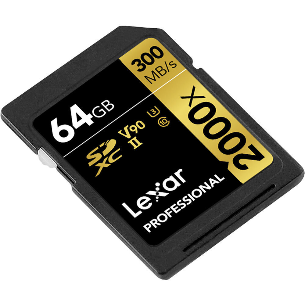 Lexar 64GB Professional 2000x UHS-II SDXC Memory Card (2-Pack) - Fresh Stock Dated February 2026