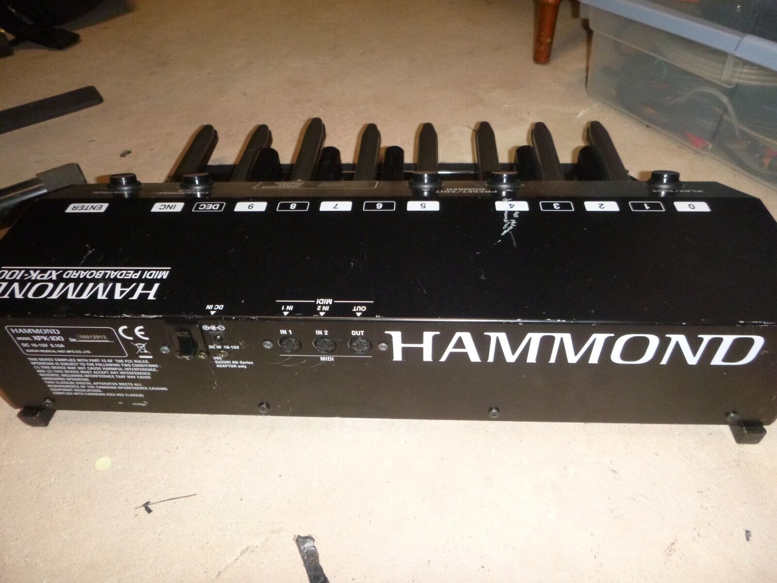 Hammond XPK-100 13-note MIDI Pedalboard Foot Controller - Fresh Stock Dated February 2026