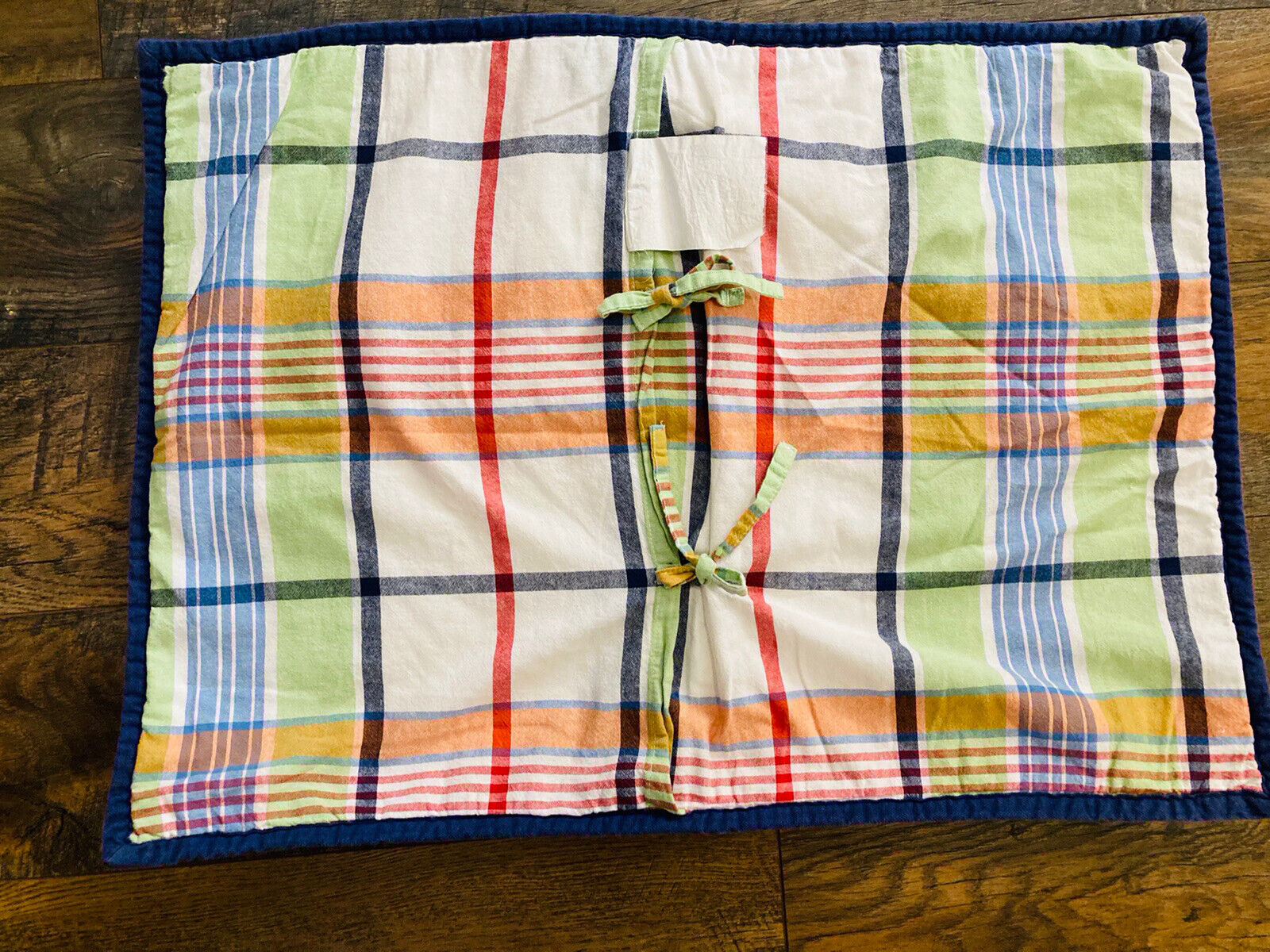 Pottery Barn Kids Madras Plaid Patchwork Standard Pillow Sham - Fresh Stock Dated February 2026