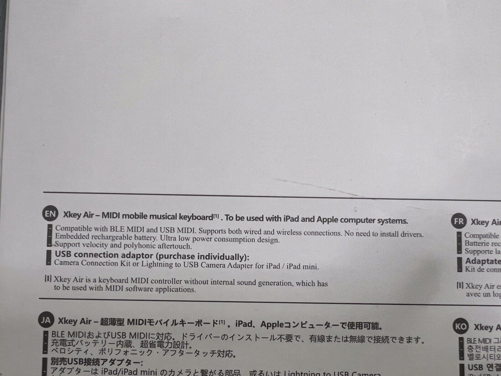 CME Xkey Air 25-Key Mobile Keyboard Bluetooth MIDI Controller Silver OPEN BOX - Fresh Stock Dated February 2026