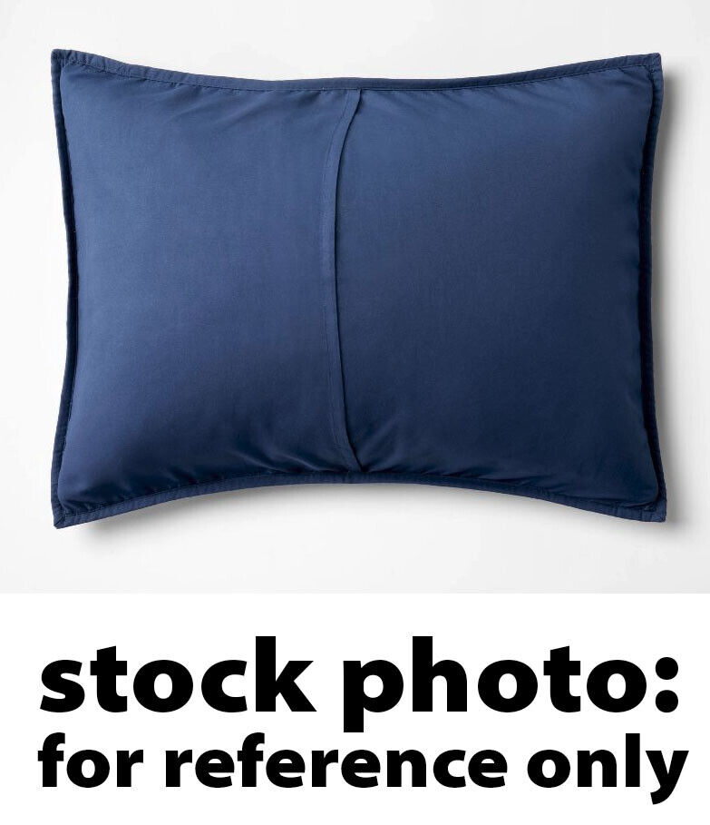 Pillowfort Box Stitch Microfiber Sham, Blue Standard Size 20x26 - Fresh Stock Dated February 2026