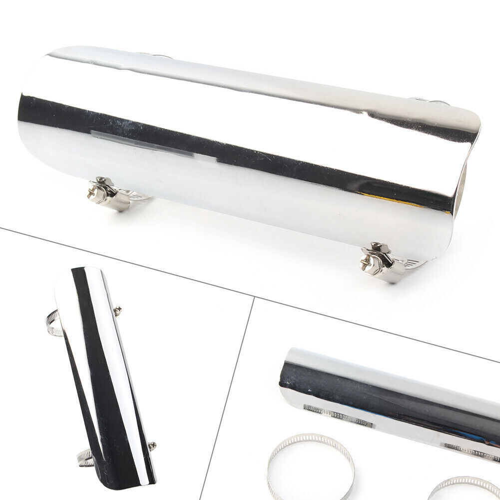 Exhaust Muffler Pipe Heat Shield Cover Protector For Harley Motorcycle Chrome - Fresh Stock Dated February 2026