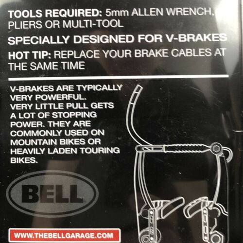 Premium Replacement V-Brake Pads Bell Sports Binder 450, Black - Fresh Stock Dated February 2026