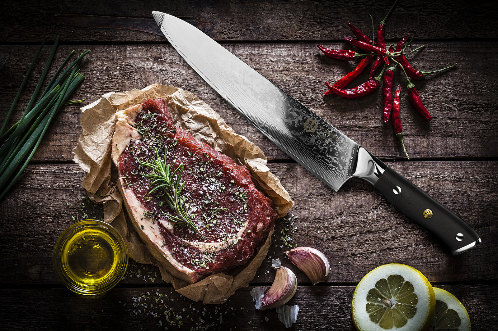 Kessaku Chef Knife Dynasty 67-Layer Japanese Damascus Stainless Steel, 9.5-Inch - Fresh Stock Dated December 2025