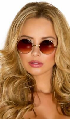 Hippie Glasses Round Circle Frame Retro Flower Child 1970s Costume G105 - Fresh Stock Dated February 2026