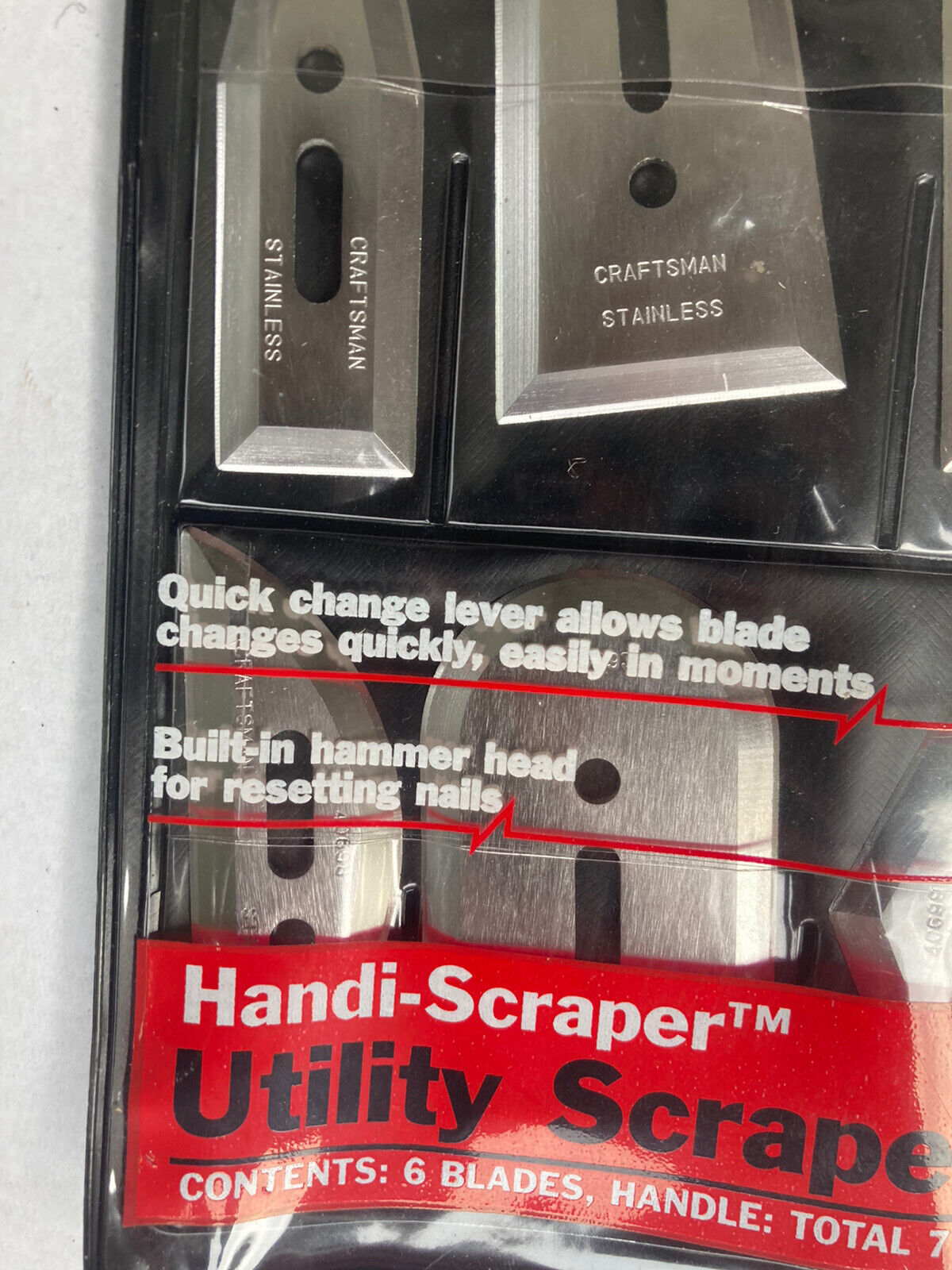 Vintage Craftsman Handi-Scraper Utility Knife 40691 NOS Made in USA w/ 6 Blades - Fresh Stock Dated February 2026