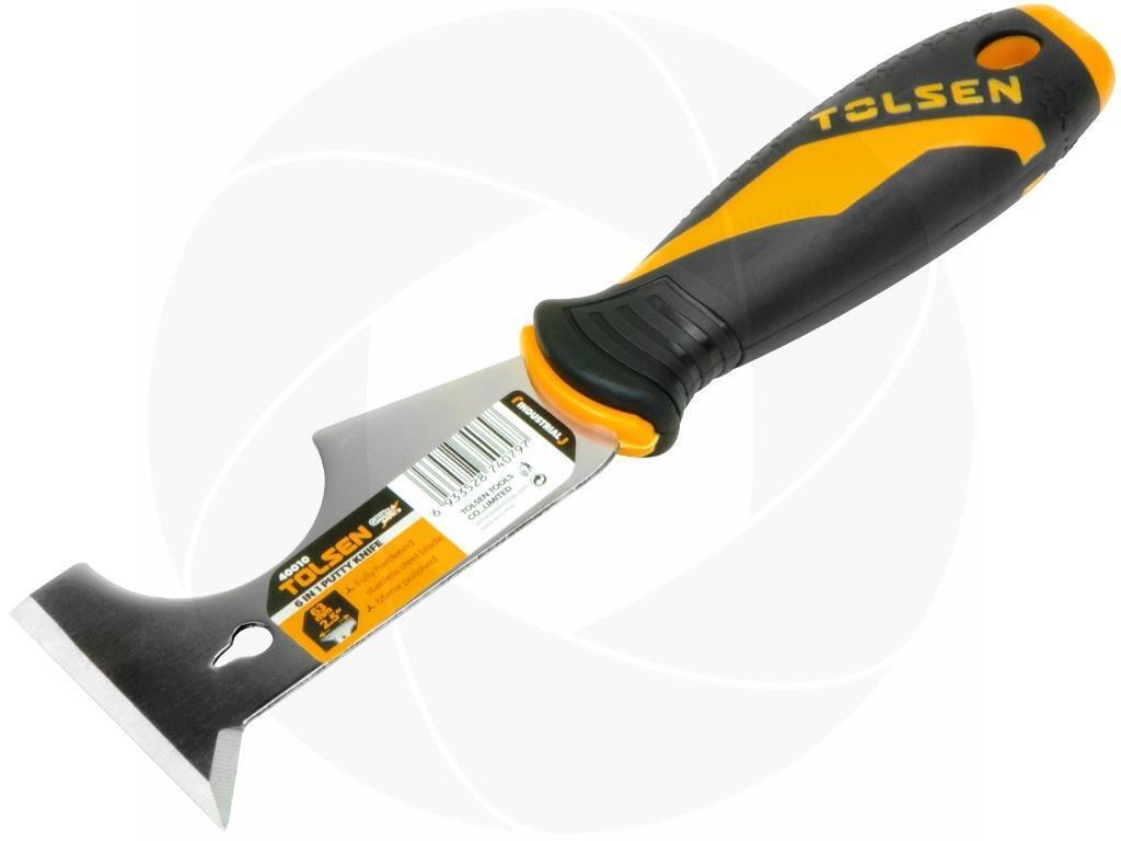 6in1 Multi Tool 2.5in Putty Knife Scraper Paint Roller Cleaner Fiberglass Handle - Fresh Stock Dated February 2026
