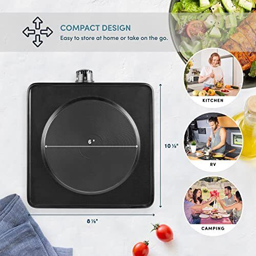 Burner Single Plate Hot Electric Portable Stove Dorm Countertop Cooktop Cooker - Fresh Stock Dated February 2026