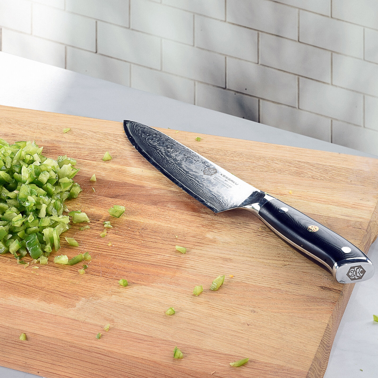 Kessaku Chef Knife Dynasty 67-Layer Japanese Damascus Stainless Steel, 9.5-Inch - Fresh Stock Dated December 2025