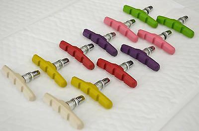 New YELLOW 1 Pair V-Brake Pads Shoe 70mm  Road Mountain Bike Bicycle Pads Set - Fresh Stock Dated December 2025