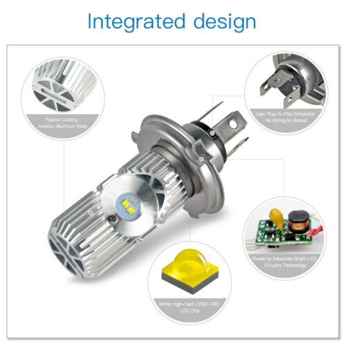 Bevinsee H4 9003 LED Headlight Bulb For BMW F650 G650GS R1150R R1200C R850 White - Fresh Stock Dated February 2026