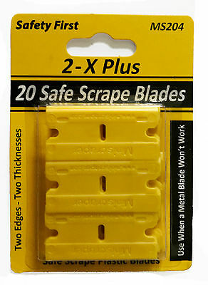 MINISCRAPER® 20 Plastic Razor Blade and Titan Scraper New 2X Plus Thicker Blades - Fresh Stock Dated February 2026