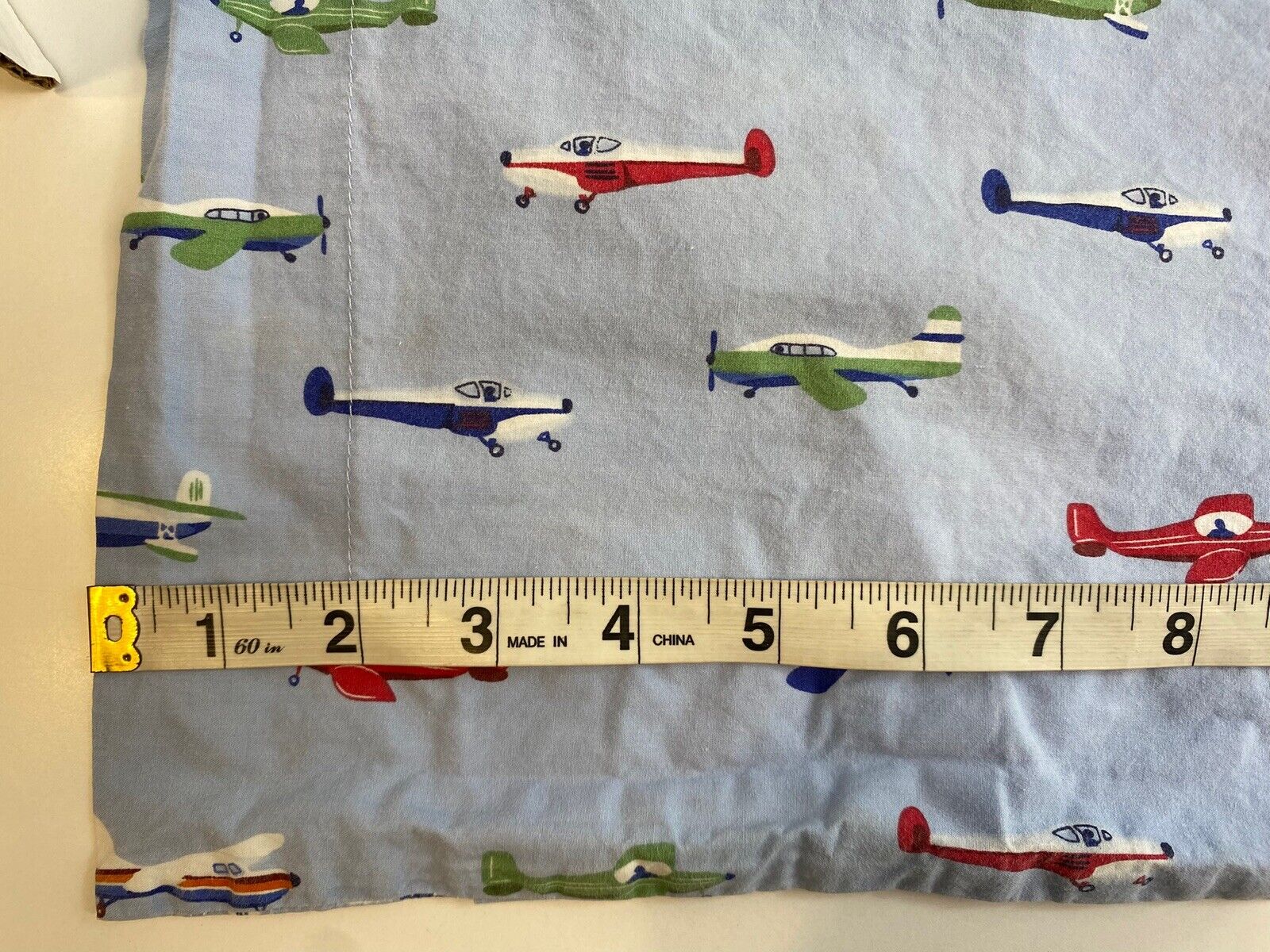 Pottery Barn Kids Pillow Shams (2) Standard Size Cotton Multicolor Airplanes - Fresh Stock Dated February 2026