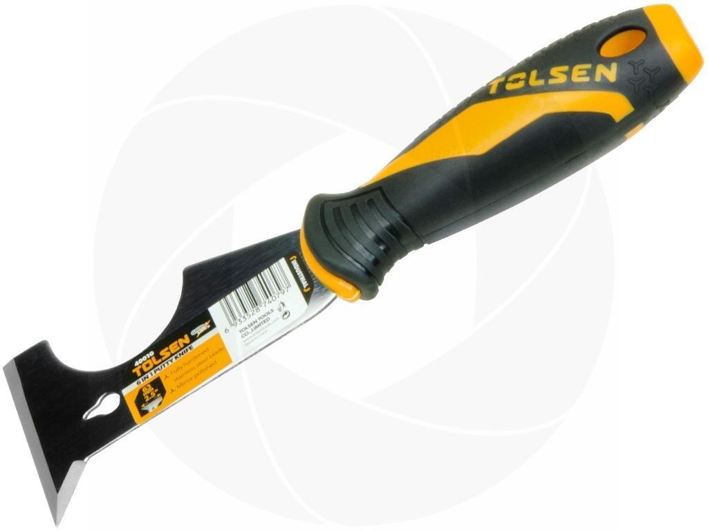 6in1 Multi Tool 2.5in Putty Knife Scraper Paint Roller Cleaner Fiberglass Handle - Fresh Stock Dated February 2026